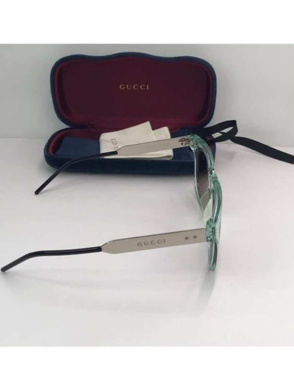 Gucci GG0976S 002 in injected material , in green rectangular/square Sunglasses - Picture 11 of 12